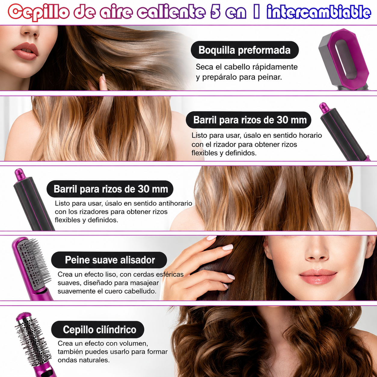 CEPILLO SECADOR 5 EN 1 HOT AIR STYLER